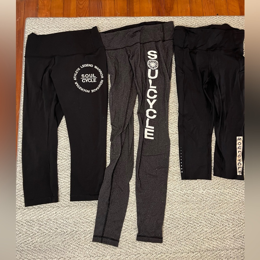 Lot Of 3 Unique Lululemon Soul Cycle Leggings